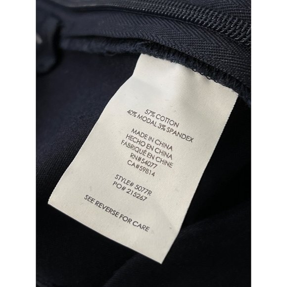 CAbi Mariner High Rise Trouser Pants Womens 2 Flare Leg Nautical Navy Blue - Picture 7 of 8